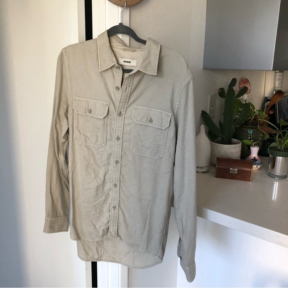 Buck Mason Other - Buck Mason Heavyweight Cotton Shirt, Greyish Cream Colour, Medium